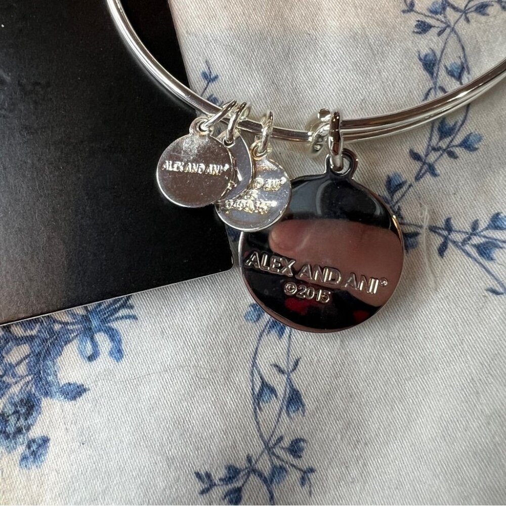 Alex and Ani | NWT Snowflake Charm Bangle Bracelet – Silver Tone - Picture 3 of 3